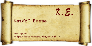 Kató Emese névjegykártya