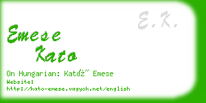 emese kato business card