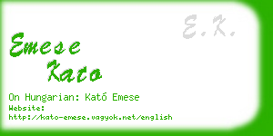 emese kato business card